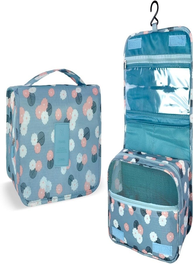 STESHWK Travel Toiletry Bag Waterproof Makeup Cosmetic Bag with Hanging Hook Portable Makeup Pouch Hanging Makeup Organizer for Women and Girls - Image 1